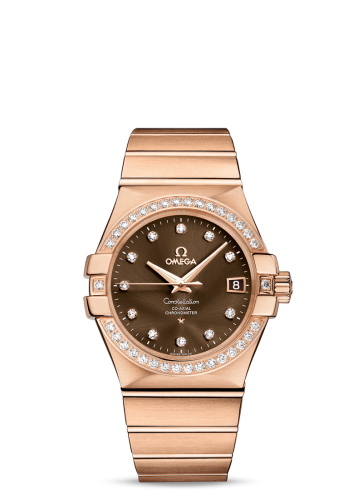 Omega Constellation Co-Axial 35 Red Gold / Diamond / Brown
